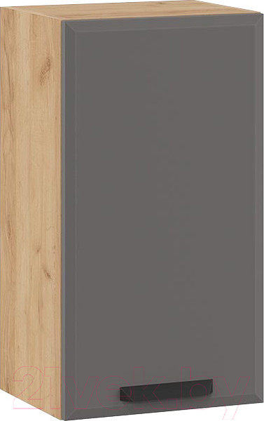 Изображение товара Шкаф навесной для кухни ТриЯ Тиана 1В4 (дуб крафт золотой/асфальт супермат)