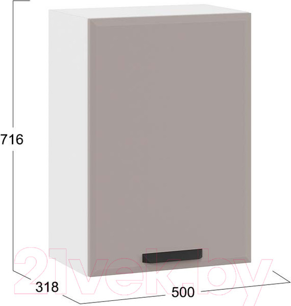 Изображение товара Шкаф навесной для кухни ТриЯ Тиана 1В5 (белый/мокко супермат)