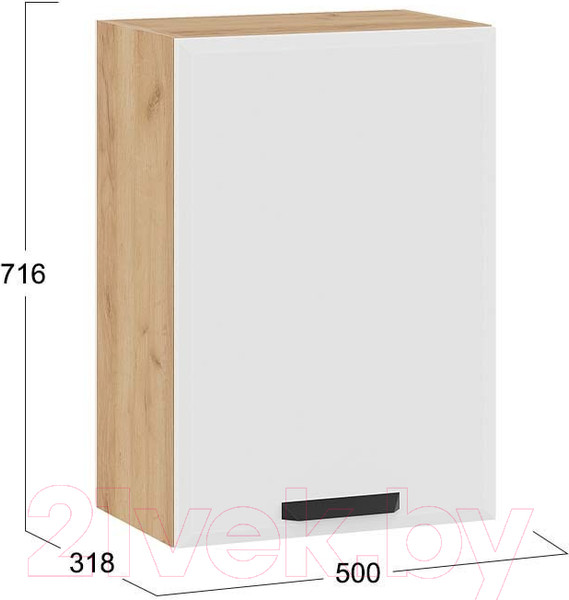 Изображение товара Шкаф навесной для кухни ТриЯ Тиана 1В5 (дуб крафт золотой/белый супермат)