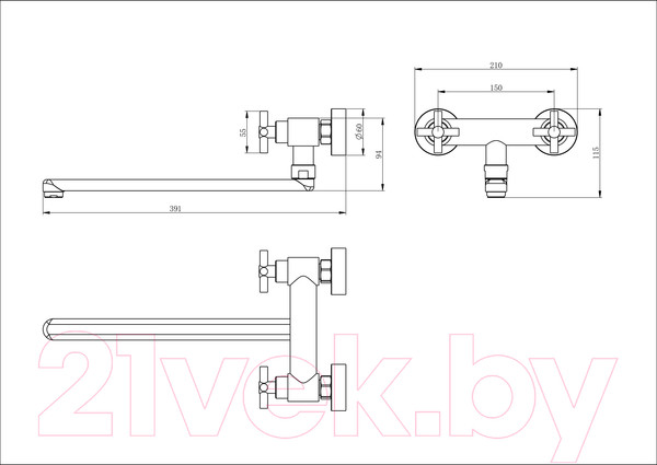 Изображение товара Смеситель Ekko E22808