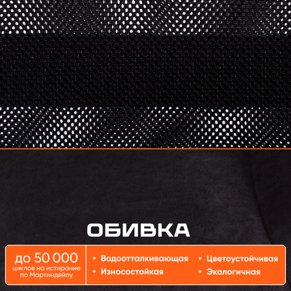 Изображение товара Кресло офисное Tetchair Staff флок/ткань (черный 35/W-11)