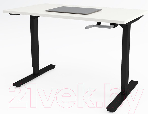 Изображение товара Письменный стол WellDesk WDM First 139.5x80x1.8 (черный/белый)