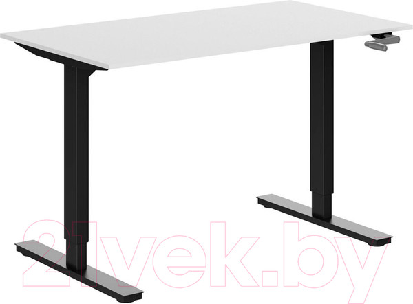 Изображение товара Письменный стол WellDesk WDM First 139.5x80x1.8 (черный/белый)