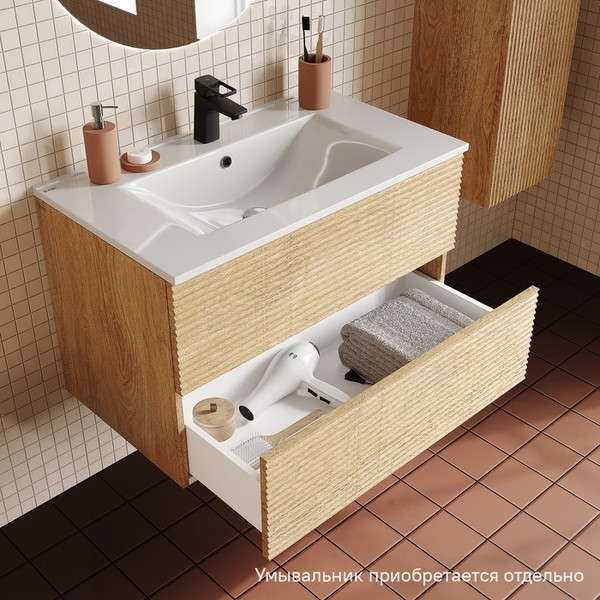 Изображение товара Тумба под умывальник IDDIS Bild BIL80V0i95 (дуб светлый)