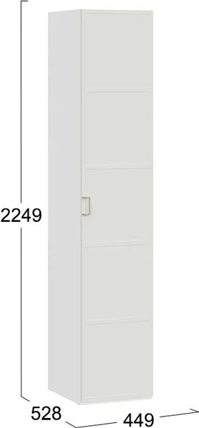 Изображение товара Шкаф ТриЯ Стелла для белья (белый холст/белый жемчуг)