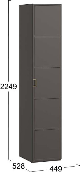 Изображение товара Шкаф ТриЯ Стелла для белья (серый вулкан/фон серый)