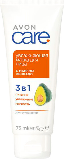 Изображение товара Маска для лица кремовая Avon Care Увлажняющая с маслом авокадо (75мл)