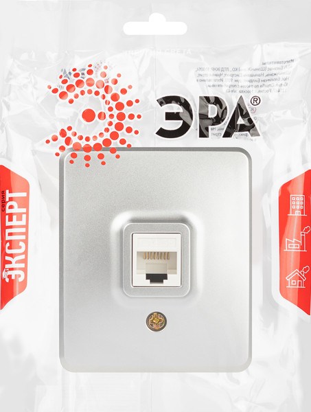 Изображение товара Розетка ЭРА Эксперт 11-3203-03 / Б0063009 (алюминий)