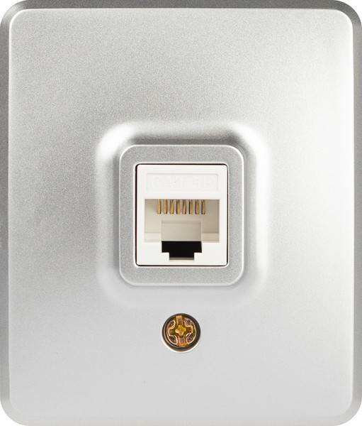 Изображение товара Розетка ЭРА Эксперт 11-3203-03 / Б0063009 (алюминий)