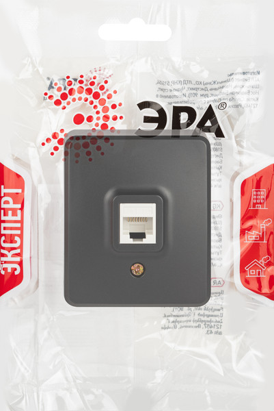Изображение товара Розетка ЭРА Эксперт 11-3203-05 / Б0062988 (антрацит)