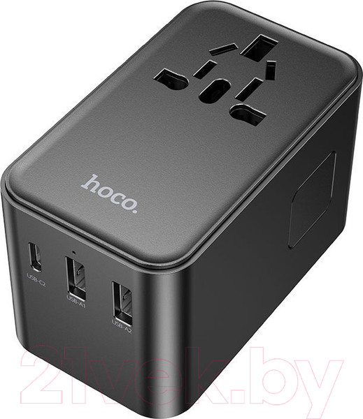 Изображение товара Зарядное устройство сетевое Hoco AC18 + кабель 1C2A (черный)