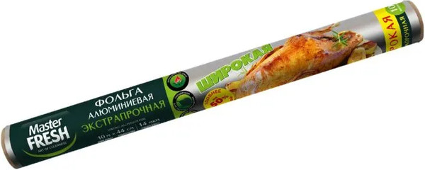 Изображение товара Фольга алюминиевая Master Fresh Экстрапрочная Широкая (10м)