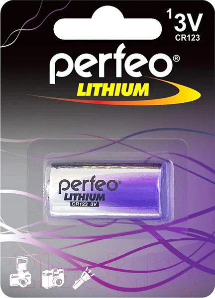 Изображение товара Батарейка Perfeo Lithium 10/50 PF CR123/1BL