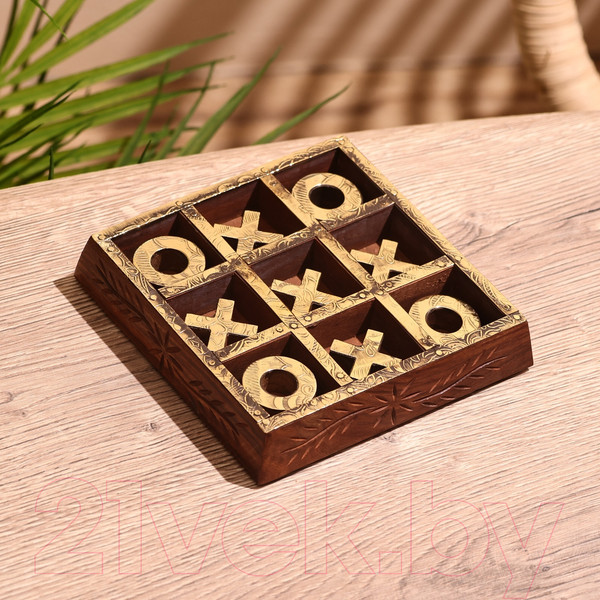 Изображение товара Настольная игра Sima-Land Крестики-нолики / 9916799 (дерево шишам)