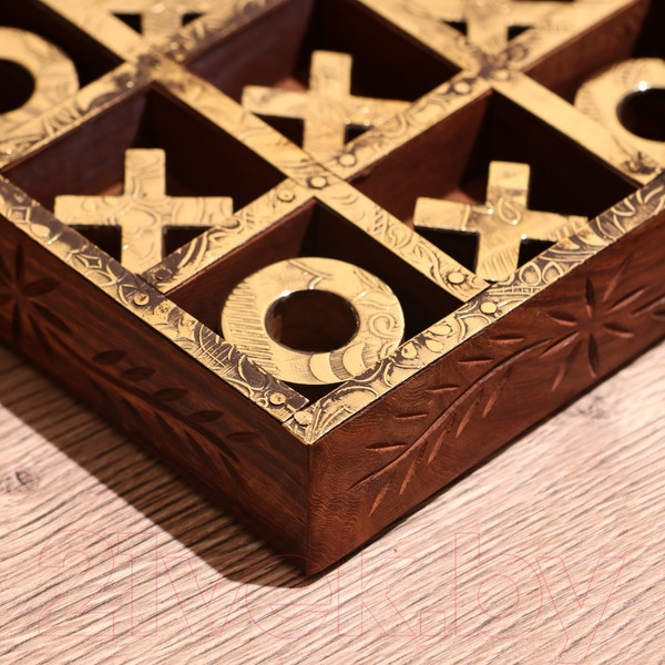 Изображение товара Настольная игра Sima-Land Крестики-нолики / 9916799 (дерево шишам)