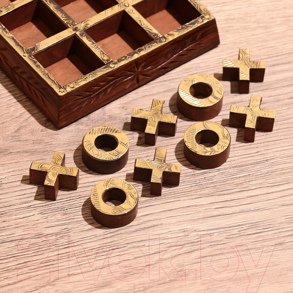 Изображение товара Настольная игра Sima-Land Крестики-нолики / 9916799 (дерево шишам)