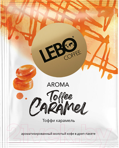 Изображение товара Кофе в дрип-пакете Lebo Toffee Caramel арабика с ароматом карамели молотый (6x10.5г)