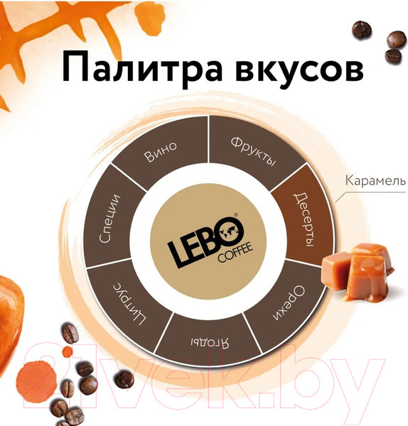 Изображение товара Кофе в дрип-пакете Lebo Toffee Caramel арабика с ароматом карамели молотый (6x10.5г)