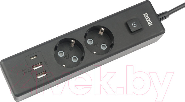 Изображение товара Удлинитель Power Cube PC-5B-2М (1.9м, черный)