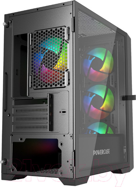 Изображение товара Корпус для компьютера Powercase Mistral Micro X4B Tempered Glass / CMMXB-L4