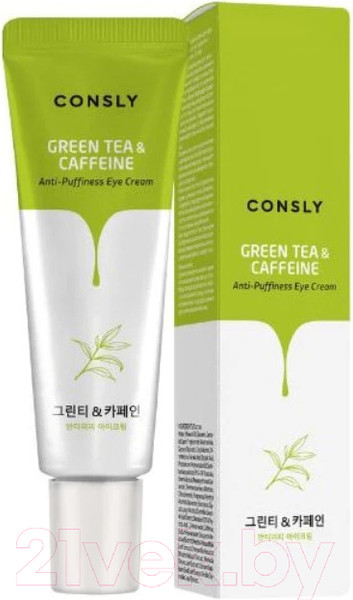 Изображение товара Крем для век Consly Green Tea & Caffeine Anti-Puffiness Eye Cream (25мл)