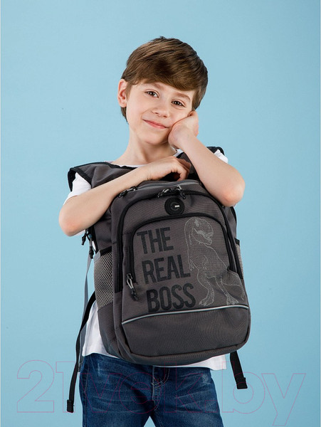 Изображение товара Школьный рюкзак Grizzly RB-450-3 (серый)