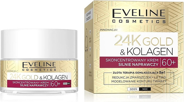 Изображение товара Крем для лица Eveline Cosmetics 24k Gold&Ceramides Концентрированный 60+ день/ночь (50мл)
