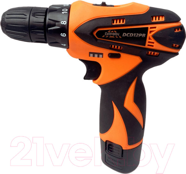 Изображение товара Аккумуляторная дрель-шуруповерт Daman DCD12PB