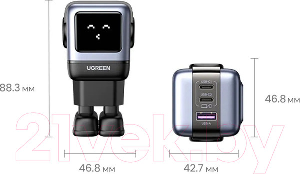 Изображение товара Адаптер питания сетевой Ugreen CD361-25685B