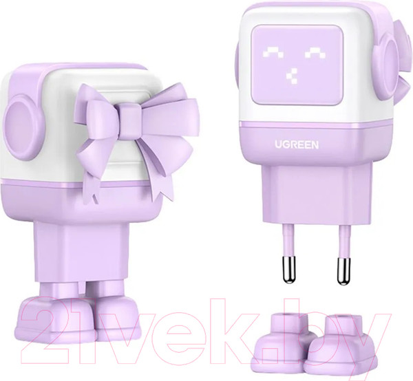 Изображение товара Адаптер питания сетевой Ugreen CD361-35291 (сиреневый)