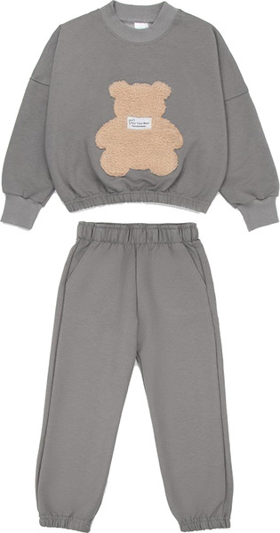 Изображение товара Костюм для малышей Amarobaby Teddy / AB-OD24-T11/11-104 (серый, р.104)