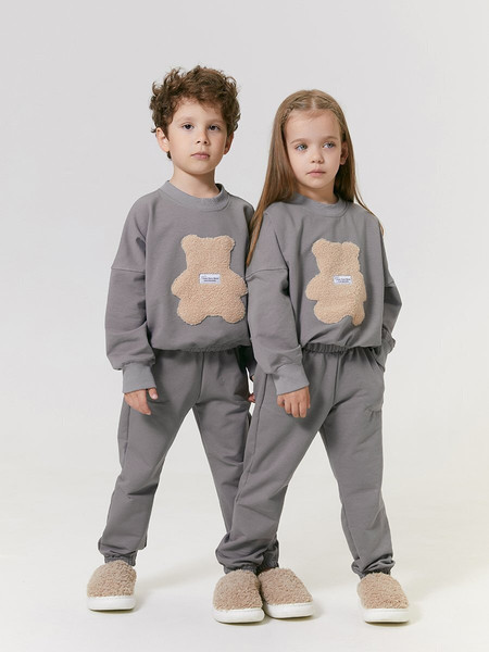 Изображение товара Костюм для малышей Amarobaby Teddy / AB-OD24-T11/11-104 (серый, р.104)