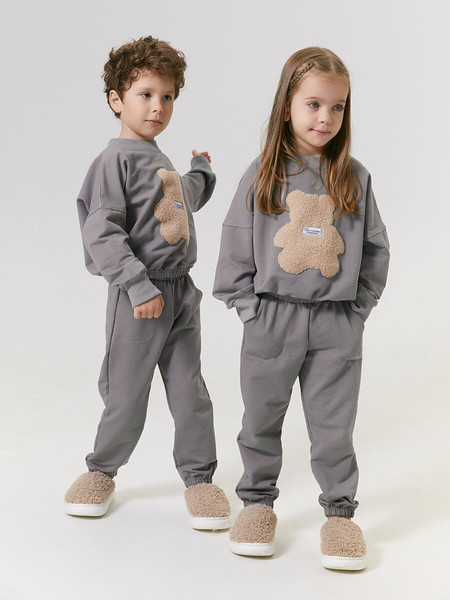 Изображение товара Костюм для малышей Amarobaby Teddy / AB-OD24-T11/11-104 (серый, р.104)