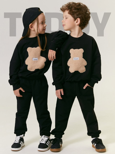 Изображение товара Костюм детский Amarobaby Teddy / AB-OD24-T11/09-128 (черный, р.128)