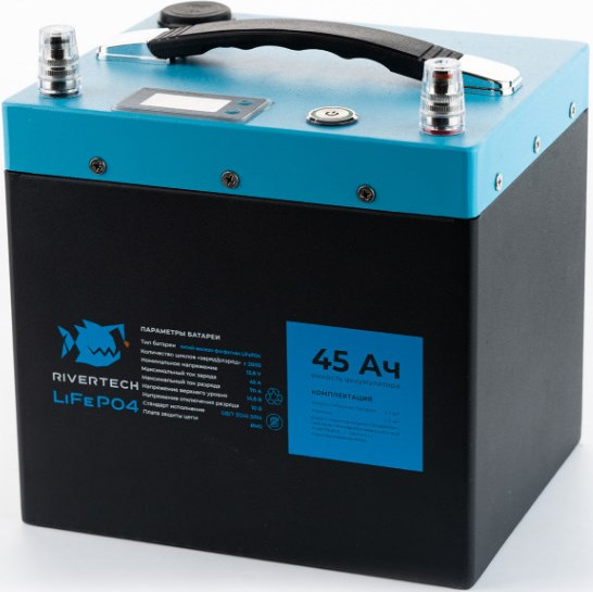 Изображение товара Аккумулятор лодочный Rivertech 45AН