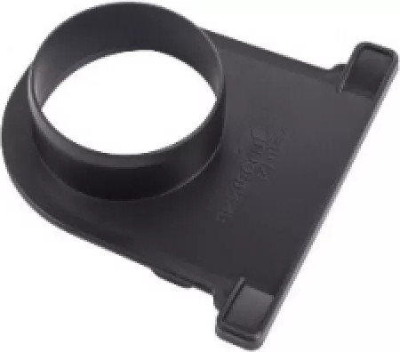 Изображение товара Заглушка лотка водоотводного Альта-профиль 110 с отводом 0.142x0.13x0.042м (черный)