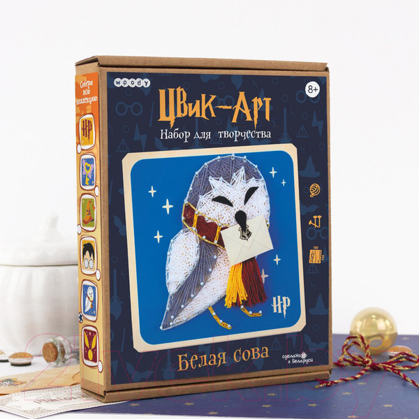 Изображение товара Набор для творчества «изонить» Woody Цвик-арт. Белая сова / 07746