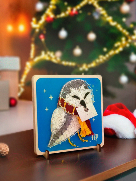 Изображение товара Набор для творчества «изонить» Woody Цвик-арт. Белая сова / 07746