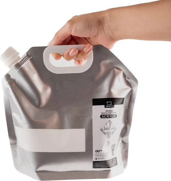 Изображение товара Акриловая краска Малевичъ 618907 (1л, белила титановые)