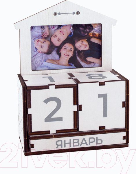 Изображение товара Вечный календарь Woody С фоторамкой / 08101