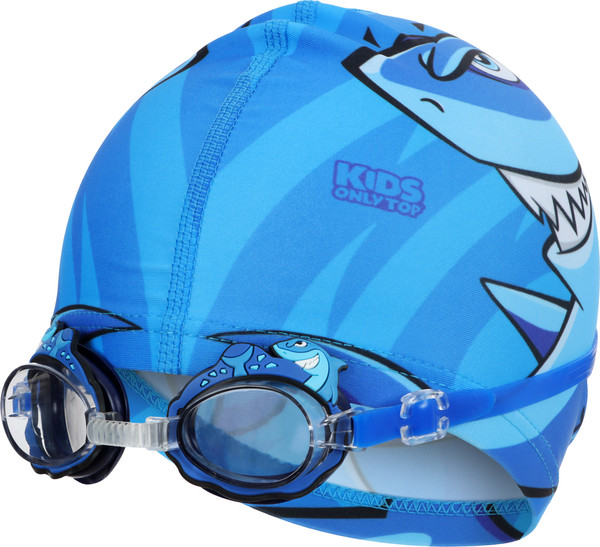 Изображение товара Набор для плавания Onlytop Swim. Акула / 7445120 (очки, шапочка)
