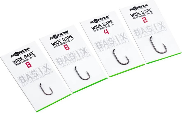 Изображение товара Набор крючков рыболовных Korda Basix Wide Gape №4 / KBX002 (10шт)