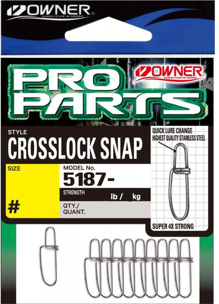 Изображение товара Застежка рыболовная Owner Cross Lock Snap №00 / 5187-006 (10шт)