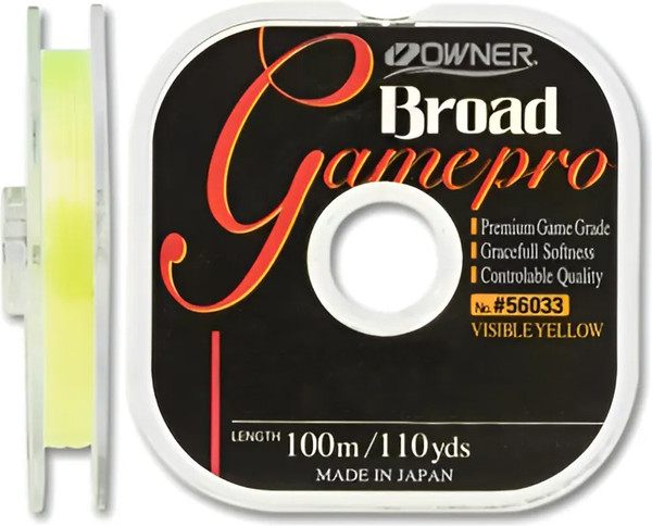 Изображение товара Леска монофильная Owner Broad Game Pro yellow / 56033-020 (100м)