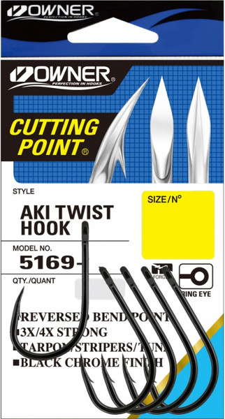 Изображение товара Набор крючков рыболовных Owner Aki Twist BC №4/0 / 5169-141 (5шт)