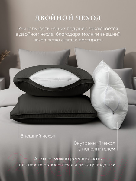 Изображение товара Подушка для сна Espera Comfort Graphite 3D ЕС-5957 (40x60)
