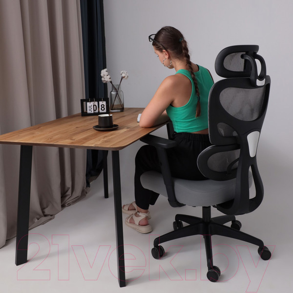 Изображение товара Кресло офисное AksHome Pascal (ткань/сетка, серый)