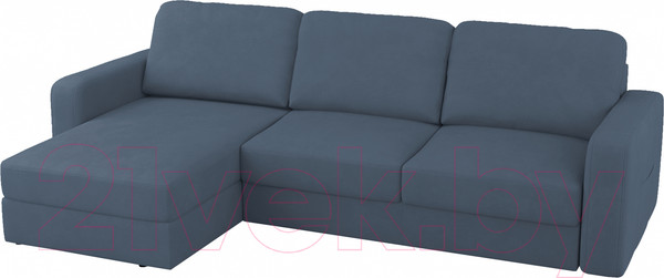 Изображение товара Диван угловой Mio Tesoro Aurora левый (Velutto 48 синий denim)