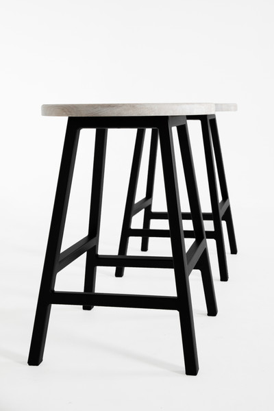 Изображение товара Набор табуретов Stal-Massiv SMH-245 (2шт, дуб беленый/черный)