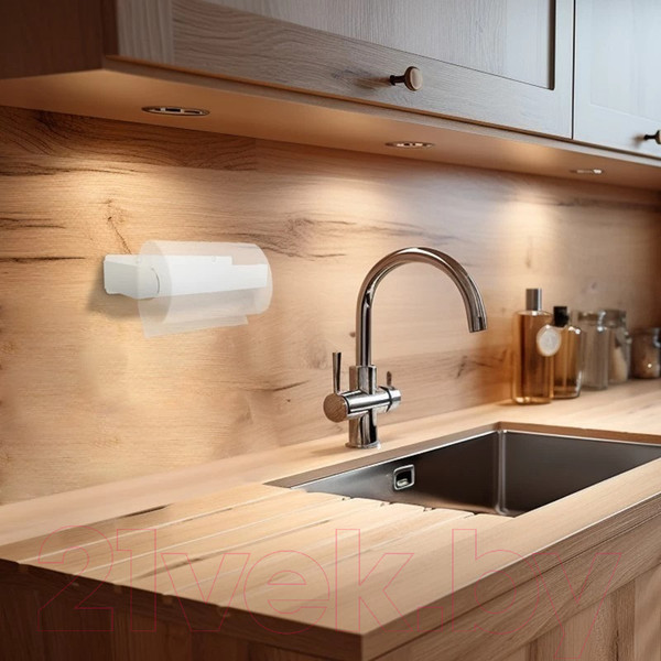 Изображение товара Держатель для бумажных полотенец в ванную Rexant 38-0638 (белый)